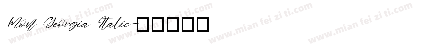 Mon Georgia Italic字体转换